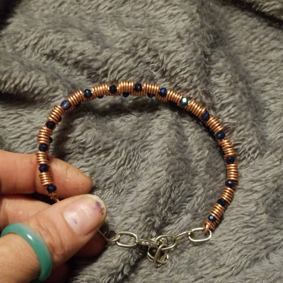 Copper Wire Coil Bracelet - Picture 3 of 5